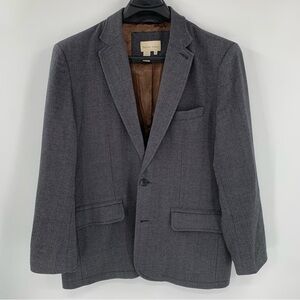 Territory Ahead 100% Silk Blazer Sport Coat Jacket Grey Gray 46R Men’s Menswear